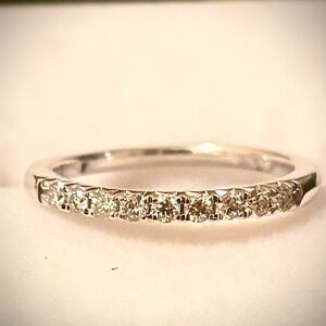 Elegant White Gold Diamond Band